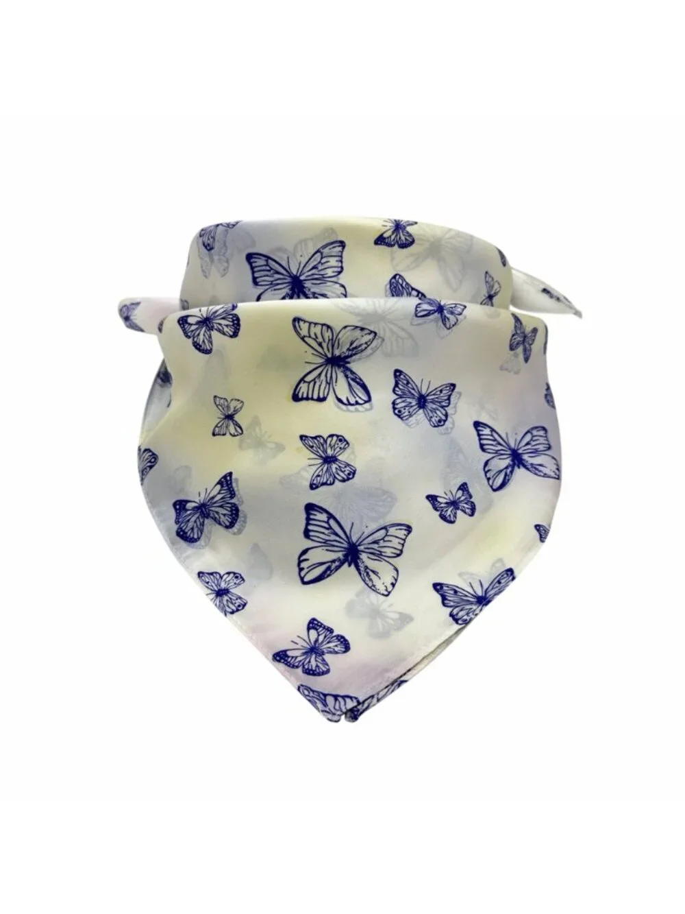 ⭐Luxury Butterfly Scarf Square Silky Head Neck Wrap Purple Cream Accessory hijab